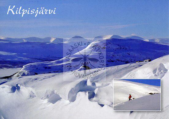 Kortti nro 1887 Kilpisjärvi ja lumikenkäilijä