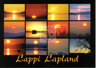 Kortti nro 1511 Lappi Lapland auringot musta vaaka