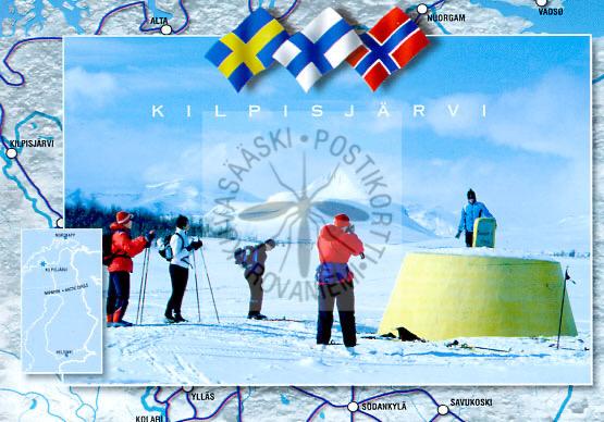 Kortti nro 1704 Kilpisjärvi kolmen pyykki karttapohja
