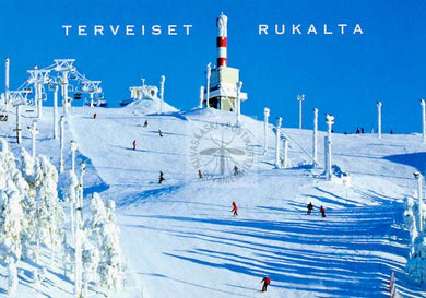 Kortti nro 1713 Terveiset Rukalta laskettelu