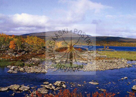 Kortti nro 1836 Kilpisjärvi Tsahkaljärvi ruska