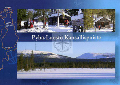 Kortti nro 1874 Pyhä-Luosto kansallispuisto hiihto kooste 1/4