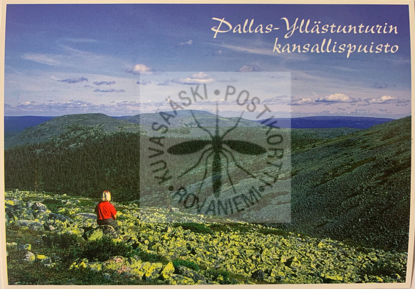 Kortti nro 1970 Pallas-Yllästunturin kansallispuisto nainen