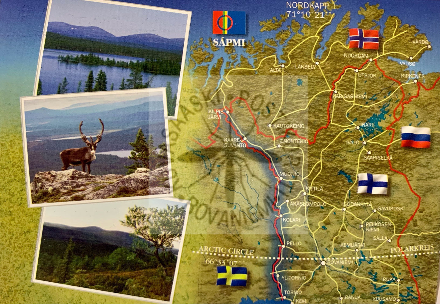 Kortti nro 1980 Karttakortti Särkijärvi ja poro