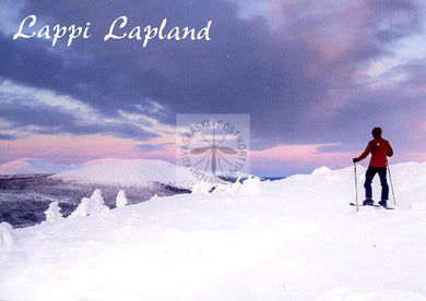 Kortti nro 1999 Lappi Lapland hiihtäjä